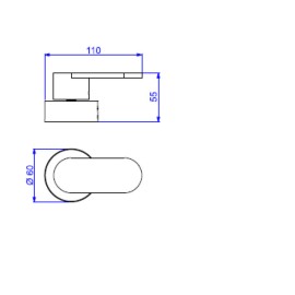 Acabamento de pressão(chuveiro)ate 1pol Drop Deca 4916.C91.PQ