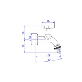 Torneira Jardim Tanque Para Mangueira Flex Deca 1153.C20 Torneira Jardim Tanque Para Mangueira Flex Deca 1153.C20