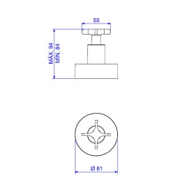 Acabamento gaveta 1 1/4 e 1 1/2  Flex Deca 4900.C20.GD