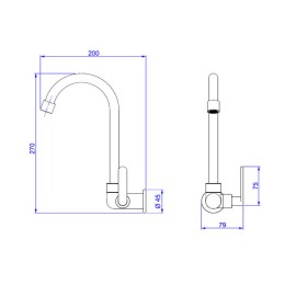 Torneira Pia Parede FlexPlus Deca 1168.C21.CLM