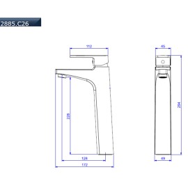 Misturador Monocomando Lavatório Bica Alta Level Deca 2885.C26
