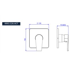 Acabamento Monocomando Ducha Higienica Level 4993.C26.ACT