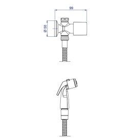 Ducha Higiênica Deca LIV C/Registro e derivação Deca 1984.C30.ACT.BR Ducha Higiênica Deca LIV C/Registro e derivação Deca 1984.C30.ACT.BR