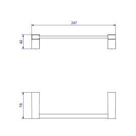 Porta toalha Barra 20 cm LIV Deca 2040.C22.020