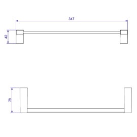 Porta toalha Barra 30 cm LIV Deca 2040.C22.030