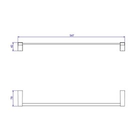 Porta toalha Barra 50 cm LIV Deca 2040.C22.050