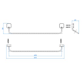 Porta Toalha Pix Deca 2040.C02