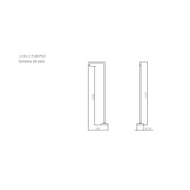 Torneira de Piso reta Tube 1191.C.TUB.PSO